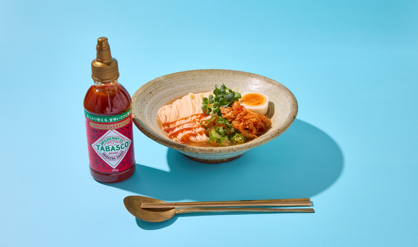 TABASCO® シラチャーソース ✕ ︎冷麺風白だしそうめん